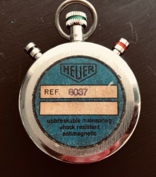 Vintage Very Rare HEUER Ticketmaster Ref.  8037 2