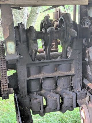 old BEAN Mfg Co Orchard Sprayer LEROI crank engine horse drawn wood tank 8