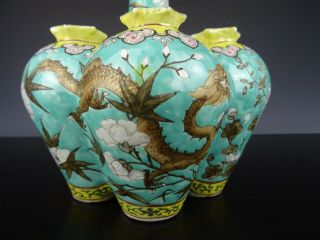 Rare Chinese Porcelain Tulip Vase - Figures/Dragon - 19th C. 8