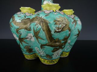 Rare Chinese Porcelain Tulip Vase - Figures/Dragon - 19th C. 9