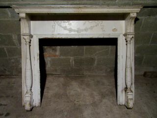 Ornate Antique Carved Fireplace Mantel 60 X 49 Architectural Salvage