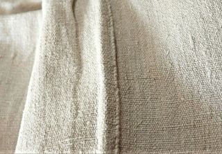 Pair Antique French Home Spun Linen Hemp Hand Sewn Sheets 80x95 " 204x242 Cm