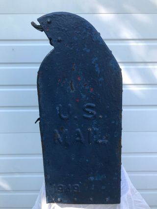 Vintage U.  S.  Post Office Mail Box Cast Iron Dated 1949 4