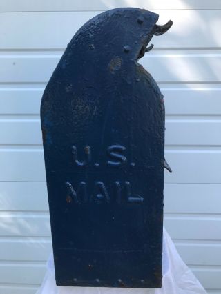 Vintage U.  S.  Post Office Mail Box Cast Iron Dated 1949 8