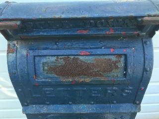 Vintage U.  S.  Post Office Mail Box Cast Iron Dated 1949 9