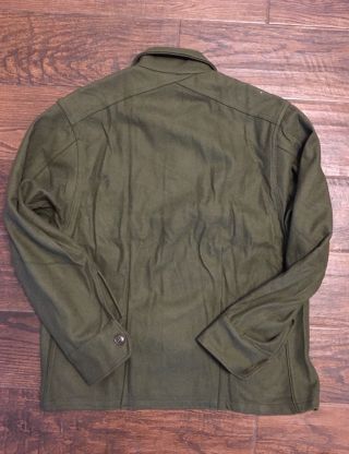 50’s field shirt wool 1952 military 108 vintage green medium Korean War Era 4