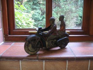 very rare TIPPCO TCO MOTORCYCLE SIDECAR 1927 WIND UP TIN TOY GERMANY TINPLATE 2