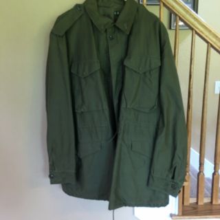 Vintage 1951 Heavy Men’s Army Field Jacket - Size Long Large