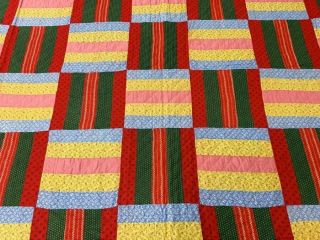 Antique PA c 1890 - 1900 Fence Rail QUILT to William Gilbert from Grandma Gilbert 2