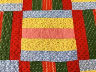 Antique PA c 1890 - 1900 Fence Rail QUILT to William Gilbert from Grandma Gilbert 3