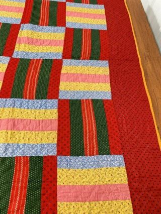 Antique PA c 1890 - 1900 Fence Rail QUILT to William Gilbert from Grandma Gilbert 6