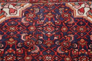 Hamadan Oriental 3x10 Wool Hand - Knotted All - Over Geometric Oriental Runner Rug 12