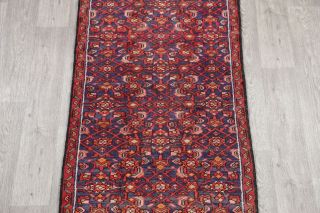 Hamadan Oriental 3x10 Wool Hand - Knotted All - Over Geometric Oriental Runner Rug 3