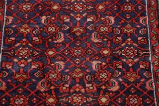 Hamadan Oriental 3x10 Wool Hand - Knotted All - Over Geometric Oriental Runner Rug 4
