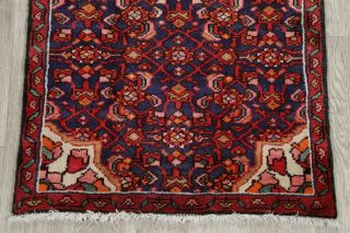 Hamadan Oriental 3x10 Wool Hand - Knotted All - Over Geometric Oriental Runner Rug 5