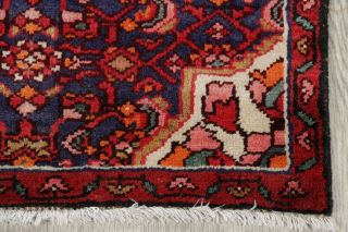 Hamadan Oriental 3x10 Wool Hand - Knotted All - Over Geometric Oriental Runner Rug 6