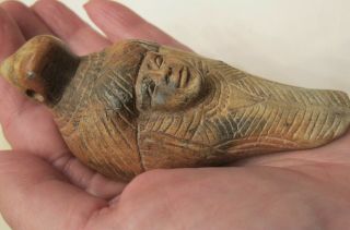 4 3/4 " Antique Egyptian Carved Stone Bird Artifact 105 Grams