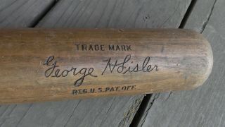 Antique George Sisler H & B Louisville Slugger 40 G S Bone Rubbed Baseball Bat 11