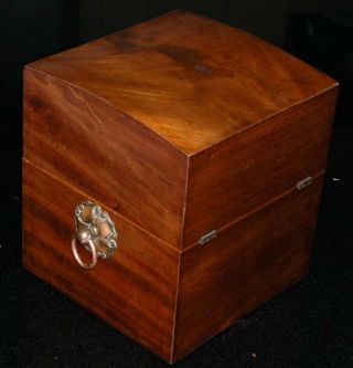Antique Flame Mahogany Inlaid Georgian Decanter Box Tantalus Case c1800 Receipt 6
