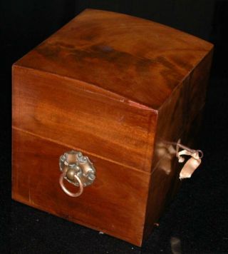Antique Flame Mahogany Inlaid Georgian Decanter Box Tantalus Case c1800 Receipt 7