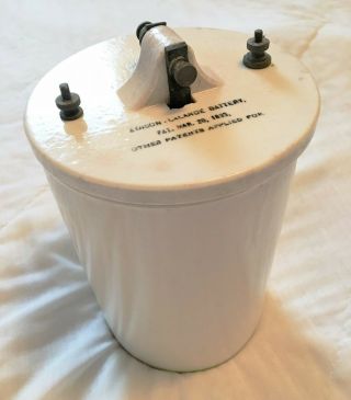 Antique Edison - Lalande Porcelain Battery,  Fan,  Phonograph