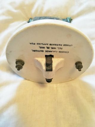 Antique EDISON - LALANDE porcelain battery,  fan,  phonograph 2