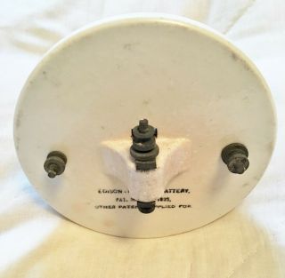 Antique EDISON - LALANDE porcelain battery,  fan,  phonograph 6
