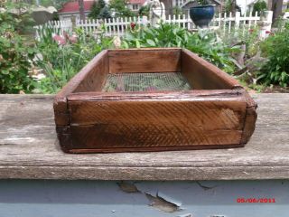 VINTAGE WOODEN PRIMITIVE SIFTER WOOD OLD RUSTIC COUNTRY DECOR CABIN 7