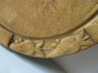 Antique Wooden Hand Carved BREAD BOARD Plate CARROTS Peas Peppers FOLK ART 4