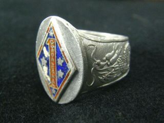 Unusual Ww2 Usmc 1st Marine Corps Division Guadalcanal Dragon Sterling Ring