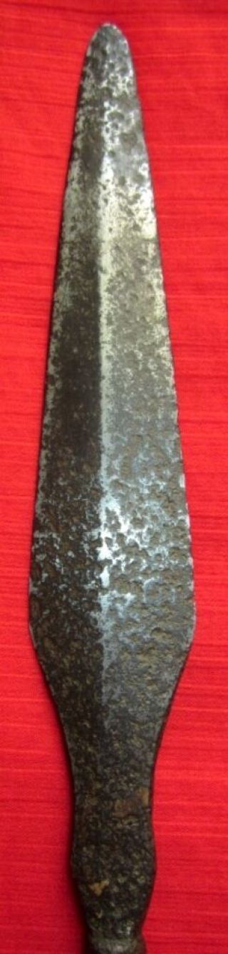 1800 ' C Antique Mughal Period Rare Fine Hand Engraved Iron Spear 4