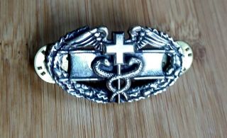 Military Combat Medic Caduceus Pin With Wings N.  S.  Meyer York 9m Vintage