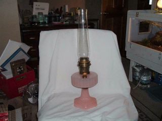 Antique Aladdin Corinthian Rose Moonstone Lamp Glass Chimney 1935/36 B Burner