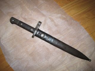 Rare Turkish Model 1935 Modified Mauser Bayonet W/ Scabbard For The M1 Garand