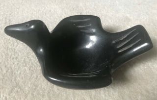 Vintage Santa Clara Blackware Pottery Bird Dish,  C.  1920 - 40s - Unsigned
