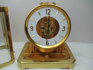 Vtg Jaeger LeCoultre Atmos Perpetual Motion Gilt Brass Mantle Clock 15J 33938 2