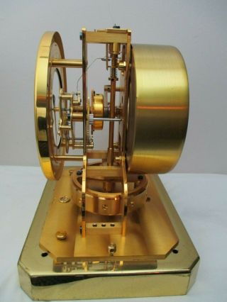 Vtg Jaeger LeCoultre Atmos Perpetual Motion Gilt Brass Mantle Clock 15J 33938 3