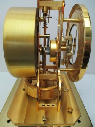 Vtg Jaeger LeCoultre Atmos Perpetual Motion Gilt Brass Mantle Clock 15J 33938 6