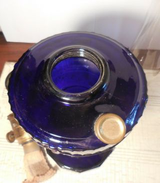 Aladdin cobalt Lincoln Drape Oil Lamp Nu - Type Model B antique/vintage 8