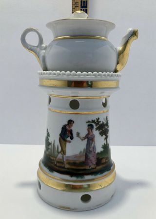 Antique Tea Pot Veilleuse Tisaniere Vincennes/sevres Porcelain