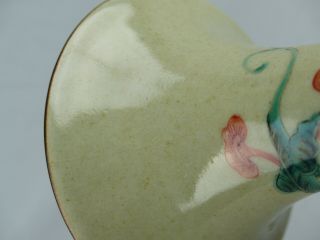 CHINESE PORCELAIN CELADON DRAGONS GU VASE 18TH / 19TH CENTURY ANTIQUE RARE 9