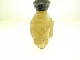 MAISON MAQUET ANTIQUE 19TH C.  CARVED AGATE SNUFF BOTTLE/LIGHTER DECORATION 3