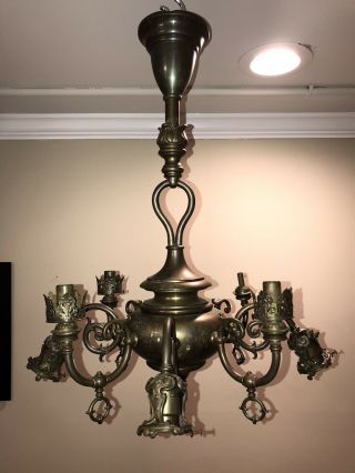 Antique Victorian Gas/electric Chandelier
