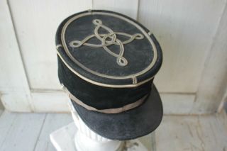Vintage Kepi Hat French Cap uniform black costume 1930 - 40 PARIS 6