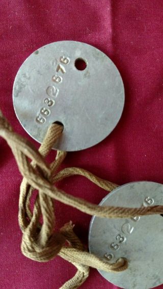 WW1 DOG TAGS w/CORD - 2nd HAWAIIAN PROVISIONAL COMPANY 2