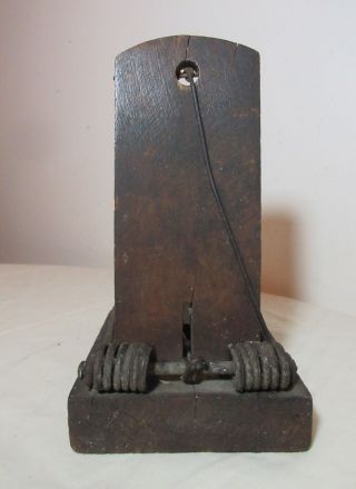 antique handmade primitive wood metal spring loaded rat mouse trap catcher 5