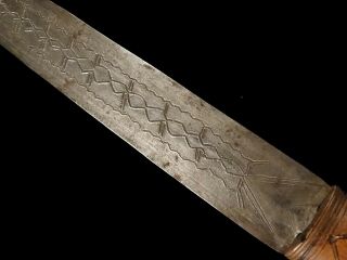 African Mossi Dagger Knife Crocodile Engraved Blade 10