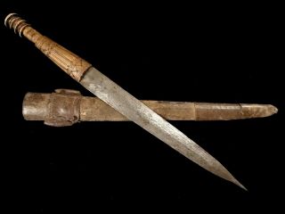 African Mossi Dagger Knife Crocodile Engraved Blade 3