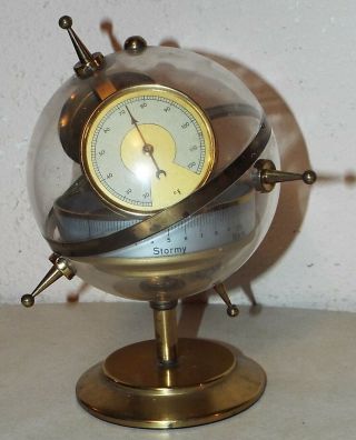 VINTAGE SPUTNIK WEATHER STATION BAROMETER THERMOMETER HYGROMETER WEST GERMANY NR 12