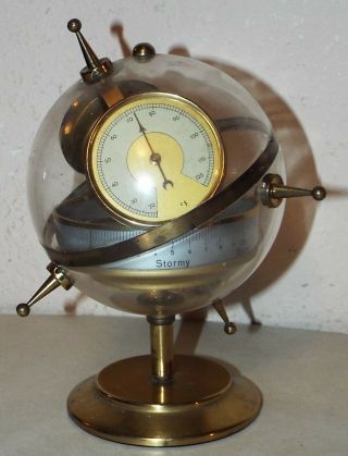 Vintage Sputnik Weather Station Barometer Thermometer Hygrometer West Germany Nr